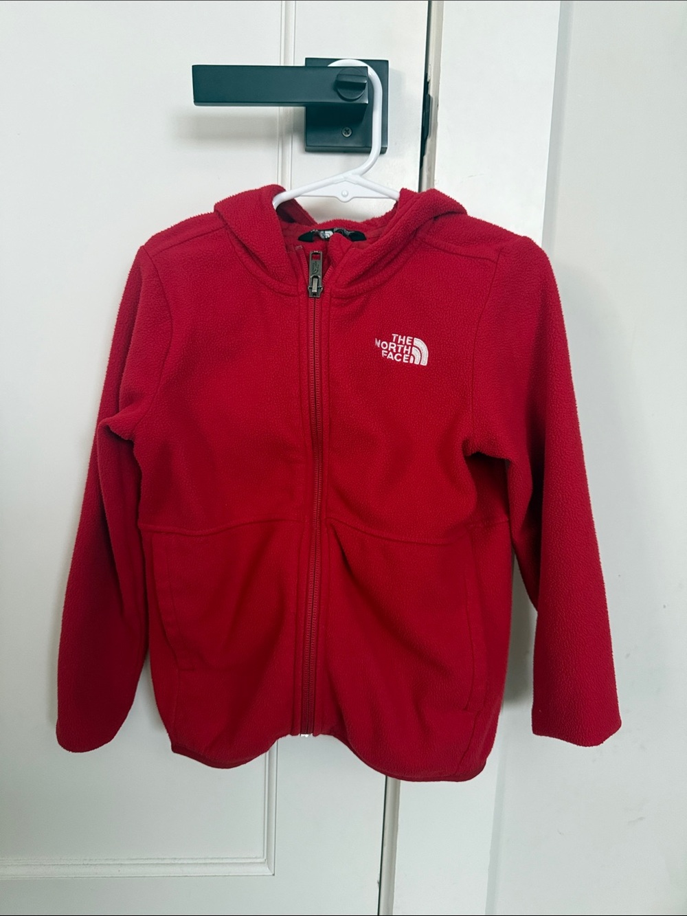 The North Face Kids Red Full-Zip Fleece Hoodie size 6